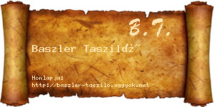 Baszler Tasziló névjegykártya